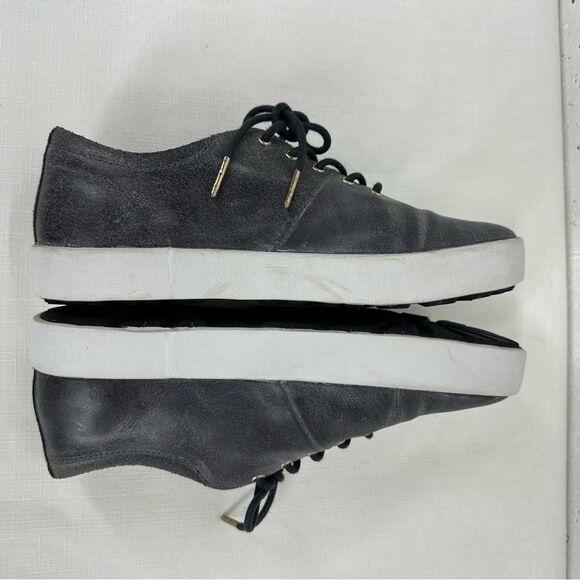 Blackstone size 39 / 9 Periscope Gray Leather Lace Up Sneakers - Picture 5 of 15